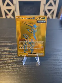 Pokemon TCG Iron Leaves EX Prismatic Evolutions 176/131 Hyper Rare Gold Mint - Image 1