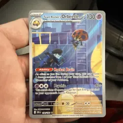 Pokemon TCG Team Rocket’s Orbeetle 198/182 Destined Rivals Illustration Rare NM - Image 1