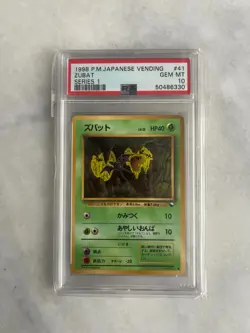 Zubat PSA 10 Gem Mint 1998 Pokemon Japanese Vending Series 1 #41 Glossy - Image 1