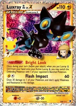 Pokemon TCG Luxray GL LV.X 109/111 Celebrations: Classic Collection NM (SKU 1-4) - Image 1