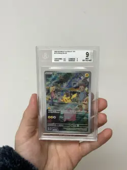 2023 Pokemon Scarlet & Violet 151 Pikachu #173 Illustration Rare BGS 9 - Image 3