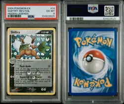 2004 POKEMON EX HIDDEN LEGENDS 14 SHIFTRY-REVERSE FOIL PSA 6 - Image 3