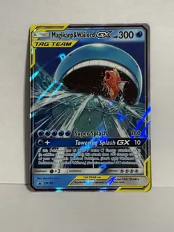 Pokemon Magikarp & Wailord GX SM166 Promo TAG TEAM Holo Card - Image 1