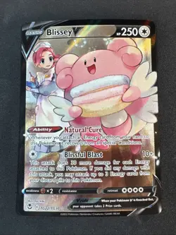 Blissey V TG22/TG30 Sword & Shield Silver Tempest Trainer Gallery Holo Pokemon - Image 1