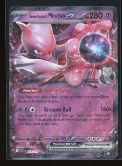 Team Rocket's Mewtwo ex 2026 Pokemon Ascended Heroes 079/217 Double Rare Holo - Image 1