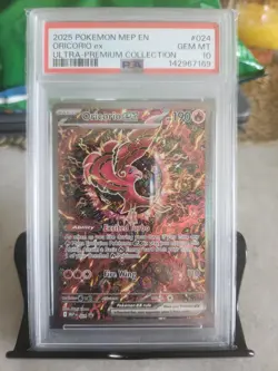 2025 POKEMON MEP EN-ME BLACK STAR PROMO #024 ORICORIO ex PSA 10 - Image 1