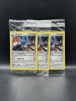 Pokemon Lucario 63/124 w/ Bisharp 64/114 & Zoroark 91/162 Sealed Promo Pack x3 - Image 1