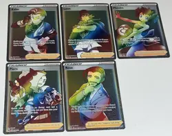 Full Art Trainer & Rainbow Ultra Rares Pokemon Card Lot Of 5 NM Excellent - Image 1