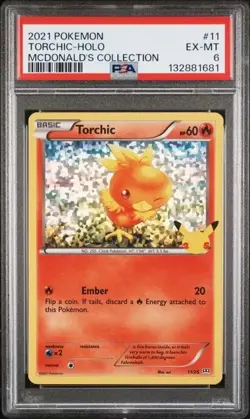 TORCHIC #11 PSA 6 • 2021 POKEMON MCDONALD'S COLLECTION - Image 1