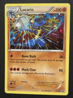2016 Lucario XY140 - Cosmos Holo Rare - Black Star Promo - NM/MINT Pokemon TCG - Image 1