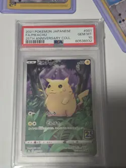 Pokemon Pikachu 001/028 S8a 25th Anniversary Collection Holo Japanese PSA 10 - Image 1