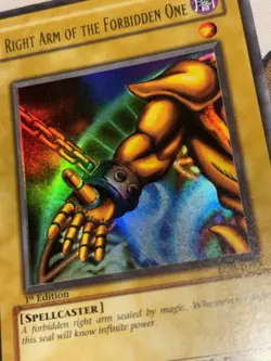 Right Arm Of The Forbidden One LOB-E099 1st Edition Ultra Rare Yu-Gi-Oh! VLP - Image 2