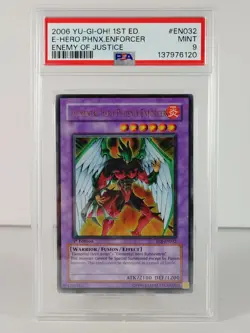 Elemental Hero Phoenix Enforcer - YuGiOH - EOJ EN032 - Ultra Rare - 1st PSA 9 - Image 1