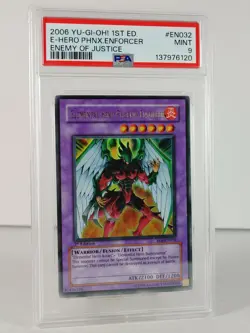 Elemental Hero Phoenix Enforcer - YuGiOH - EOJ EN032 - Ultra Rare - 1st PSA 9 - Image 2
