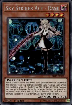 Sky Striker Ace - Raye 1st Ed Secret Rare BLHR-EN089 Yu-Gi-Oh! - Image 1