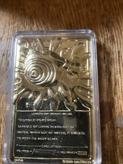 1999 Pokemon Special Edition 23 Karat Gold Plated Trading Card #61 Poliwhirl - Image 3