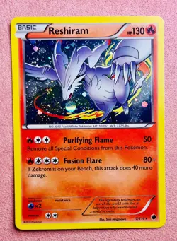 Reshiram | 17/116 | BW Plasma Freeze | 2013 Pokemon Card TCG | Cosmos Holo | LP - Image 1