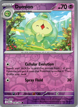 Duosion - Black Bolt 038/086 - Common - Reverse Holo - NM - Pokemon TCG - Image 1