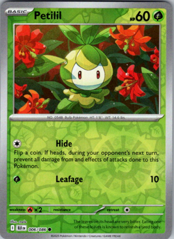 Petilil 006/086 Common Reverse Holo - Pokemon TCG Black Bolt - NM - Image 1