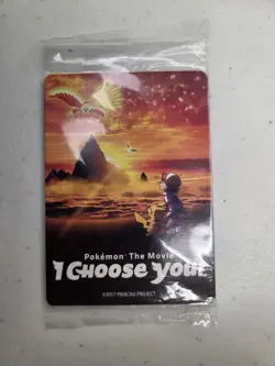 Pokemon Pikachu Card Ash's 'I Choose You' Movie Promo Sealed - Image 1