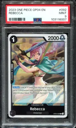 Rebecca OP04-092 R PSA 9 Kingdoms of Intrigue One Piece Card - Image 1