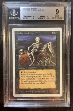 MTG Unlimited Drudge Skeletons BGS 9 quad + - Image 1