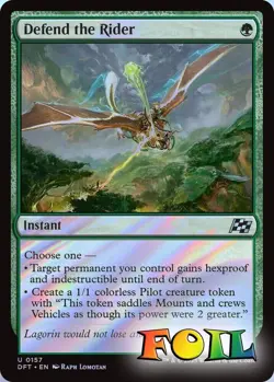 Defend the Rider 0157 MTG Aetherdrift Uncommon NP Foil - Image 1