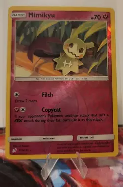 Pokemon TCG Mimikyu 112/181 Rare Reverse Holo Sun & Moon Team Up - Image 1