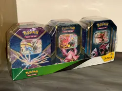 Pokemon Gyarados EX Volcanion Xerneas EX 3-Pack Tin Set SEALED 2016 XY Read Desc - Image 1