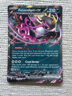 Pokemon TCG Fezandipiti EX 38/064 Double Rare SV6.5 Shrouded Fable NM Condition - Image 1