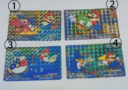 Vintage 1993 Banpresto Nintendo Super Mario World Japan Holo Card Set of 4 - Image 3