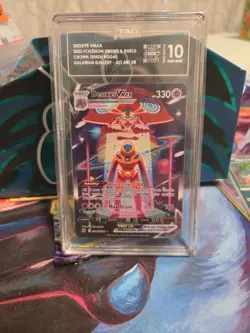 Pokemon TCG Deoxys VMAX GG45 Crown Zenith Galarian Gallery TAG 10 GEM MINT - Image 1
