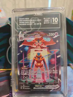Pokemon TCG Deoxys VMAX GG45 Crown Zenith Galarian Gallery TAG 10 GEM MINT - Image 2