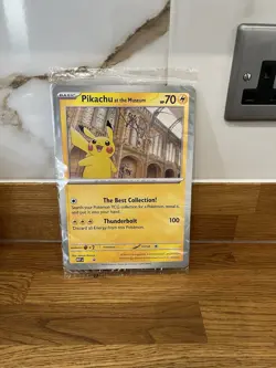 Pokemon TCG Promo Oversized Card - Pikachu at the Museum (Sealed) UK EXCLUSIVE - Image 1
