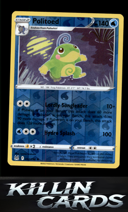 Reverse Holofoil Politoed 032/196 Pokemon Rare SWSH11: Lost Origin Card NM - Image 1