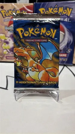 1999 Pokemon Base Set Booster Pack Charizard Art FACTORY SEALED 20.93g - Image 1