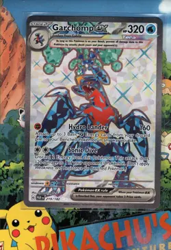 Pokemon TCG Garchomp EX 219/182 Paradox Rift Ultra Rare Holo NM/M - Image 1