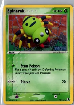 Pokemon Card - Spinarak EX Unseen Forces 75/115 Reverse HOLO Stamped NM - Image 1