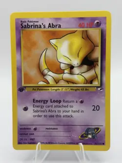 Pokemon Sabrina's Abra Gym Heroes 1st Edition 91/132 Common Regular 40 HP Card - Image 1