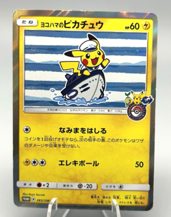 Yokohama's Pikachu 283/SM-P Pokemon Center Promo Japanese Pokemon Card MP - Image 1