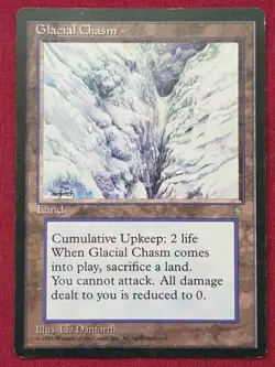 Magic The Gathering ICE AGE GLACIAL CHASM land card MTG - Image 1