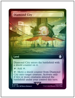 1x Diamond City, Extended Art Foil, Magic MTG NM - Image 1