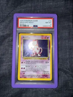2000 Pokemon Mewtwo-Holo Base Set 2 10/130 Psa 8 - Image 1