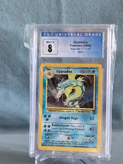 CGC 8 Gyarados 2000 Base Set 2 7/130 Holo Pokemon Card - Image 1