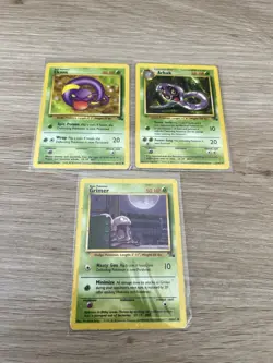 Pokemon TCG - Fossil Set - Arbok, Ekans & Grimer Bundle 1999 WOTC - Image 1