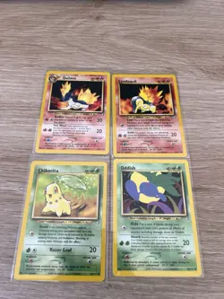 Pokemon TCG - Neo Genesis Set - Cyndaquil, Quilava,oddish & Chikorita- 2000 - Image 1