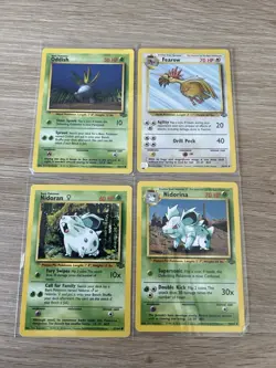 Pokemon TCG - Jungle Set - Nidoran, Nidorina, Fearow & Oddish Bundle 1999 WOTC - Image 1