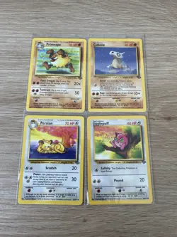 Pokemon TCG- Jungle Set - Primape, Cubone, Persian & Jigglypuff Bundle 1999 WOTC - Image 1