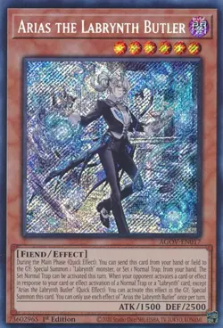 Konami Yu-Gi-Oh! Arias the Labrynth Butler AGOV-EN017 Secret Rare 1st NM - Image 1