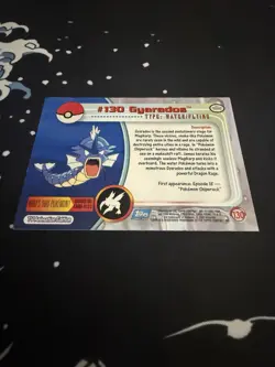 2000 Topps Pokemon Series 3 Silver Foil #130 Gyarados TV Animation - Image 3